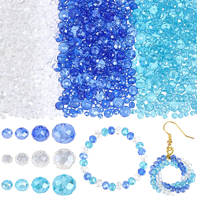15 Strands 12 Styles Electroplate Glass Beads Strands EGLA-PA0001-50-1
