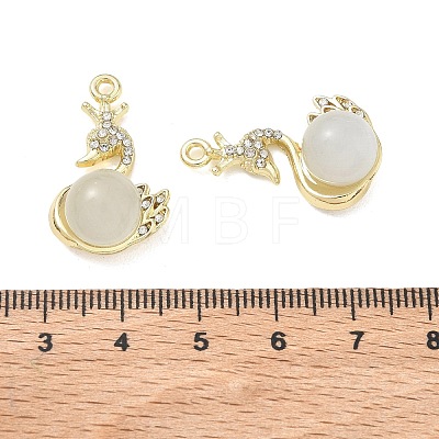 Alloy Rhinestone Pendants FIND-D044-22G-04-1