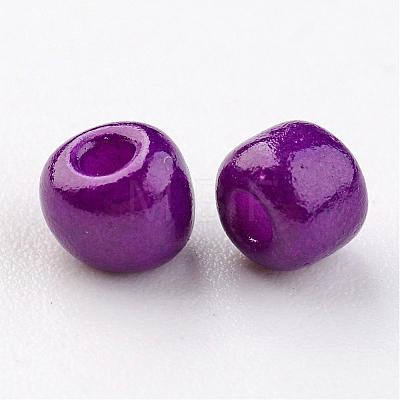 6/0 Baking Paint Glass Seed Beads X-SEED-S003-K13-1