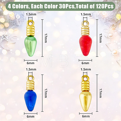 120Pcs 4 Style Plastic Pendants DIY-FH0005-70-1
