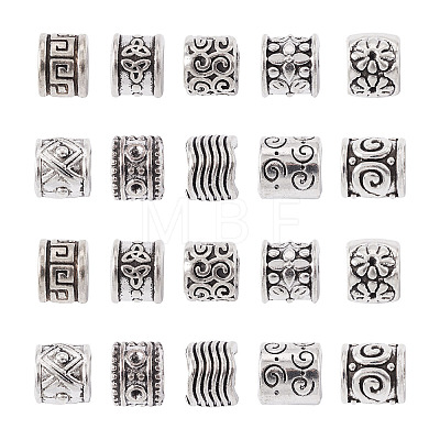 Kissitty 100Pcs 10 Style Tibetan Style European Beads FIND-KS0001-17-1