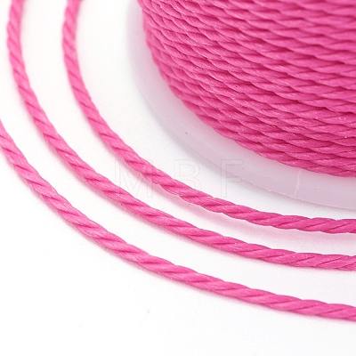 Round Waxed Polyester Cord YC-G006-01-1.0mm-1