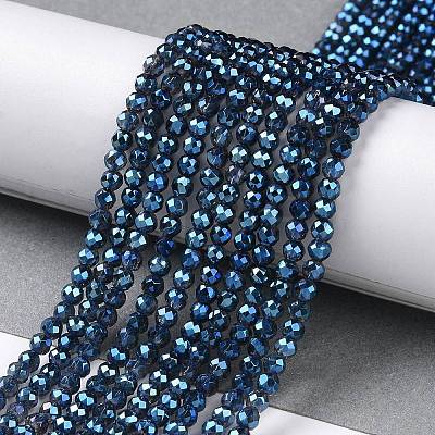 Electroplate Transparent Glass Beads Strands X1-GLAA-H021-01B-FR05-1
