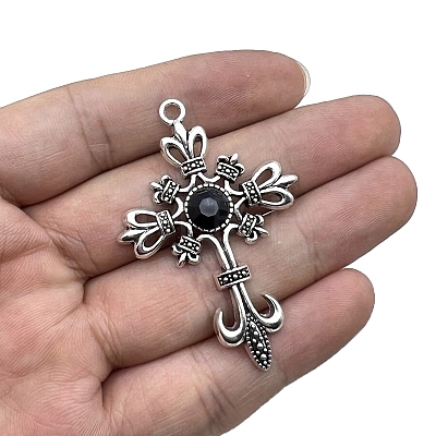 Alloy Rhinestone Pendants PW-WG2DB08-02-1