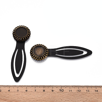 Alloy & Iron Bookmark Cabochon Settings PALLOY-N184-01AB-1
