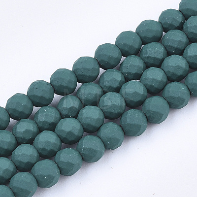 Spray Painted Non-magnetic Synthetic Hematite Beads Strands G-T124-12C-1