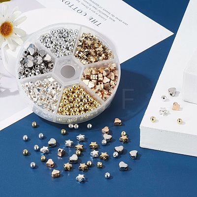 DIY Heart & Star Beads Bracelet Making Kit DIY-YW0004-30-1