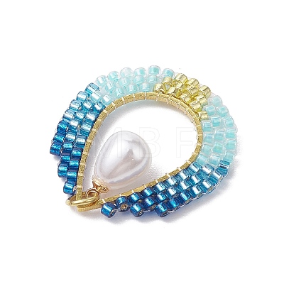 Seed Beads Pendants PALLOY-MZ00218-1