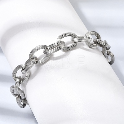 201 Stainless Steel Cable Chain Bracelets STAS-T077-01P-1