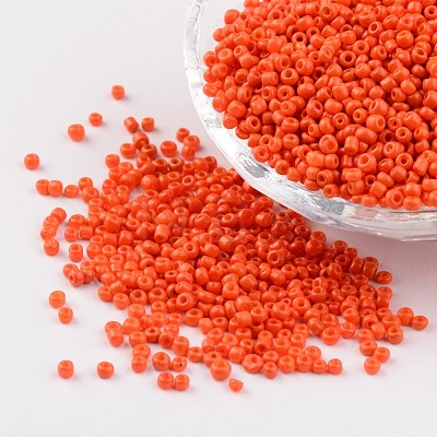 12/0 1.5~2mm Baking Paint Glass Seed Beads Loose Spacer Beads X-SEED-S001-K4-1
