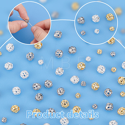   120Pcs 6 Style Brass Beads KK-PH0006-82-1