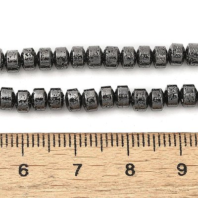 Electroplated Natural Lava Rock Beads Strands G-L606-C02-01D-1