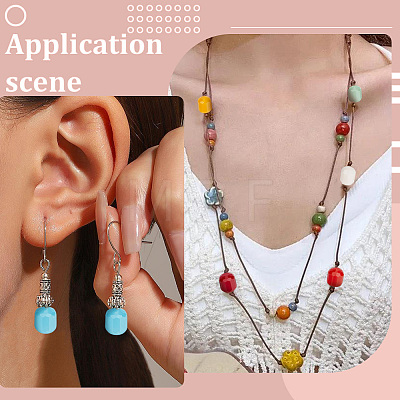 225Pcs 15 Colors Opaque Glass Beads Strands GLAA-PA0001-67-1