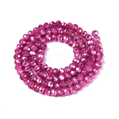 Transparent Electroplate Glass Beads Strands X1-EGLA-Q131-01A-08-1
