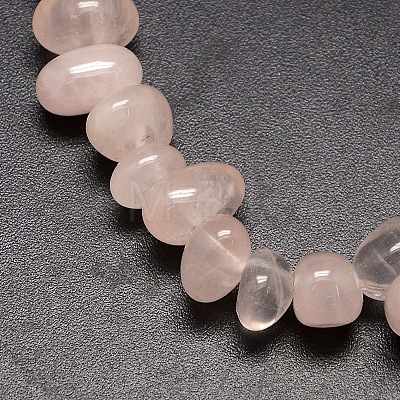 Nuggets Natural Rose Quartz Beads Strands G-P029-06-1