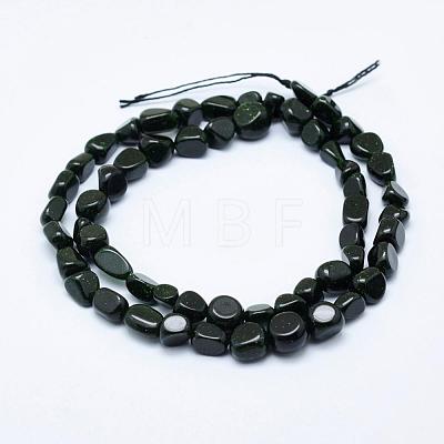 Synthetic Green Goldstone Beads Strands G-K203-37-1