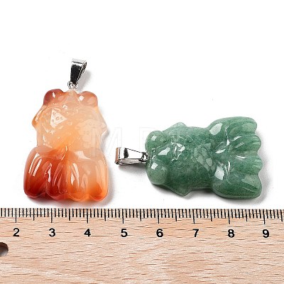 Natural & Synthetic Mixed Gemstone Pendants G-P520-10P-1