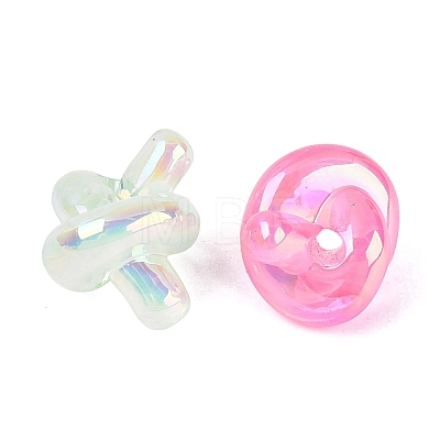 UV Plating Transparent Acrylic Beads OACR-Q204-11-1