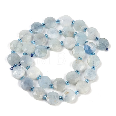 Natural Aquamarine Beads Strands G-C116-A22-01B-1