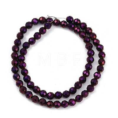 Electroplated Synthetic Non-magnetic Hematite Beads Strands G-H072-B01-01F-1