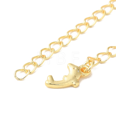 Rack Plating Brass Ends with Chain and Charms KK-F873-08G-1