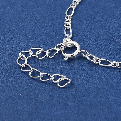 925 Sterling Silver Figaro Chain Bracelets for Women BJEW-E101-01S-01-1