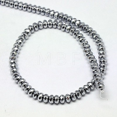 Electroplate Non-magnetic Synthetic Hematite Beads Strands G-J161-6x4mm-02-1