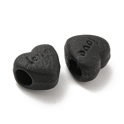 Spray Painted Alloy European Beads FIND-G064-15-1