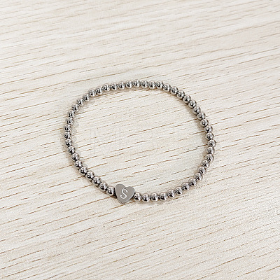304 Stainless Steel Beads Stretch Bracelets for Women FS-WGC4F34-19-1