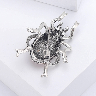 Beetle Alloy Rhinestone Brooches PW-WG9F125-01-1