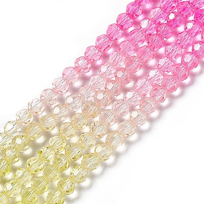 Transparent Glass Beads Strands GLAA-E036-07G-1