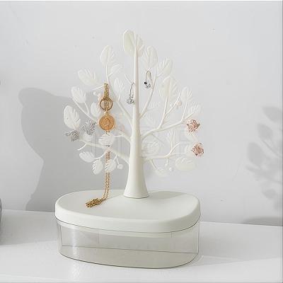 Plastic Tree Earring Display Racks with Trays PW-WGAFB40-03-1