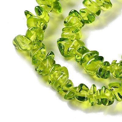 Spray Painted Transparent Glass Beads Strands GLAA-P060-01A-11-1