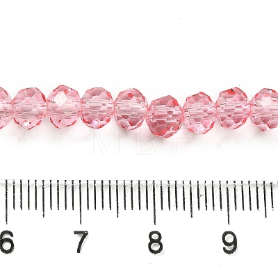 Transparent Baking Paint Glass Beads Strands DGLA-A034-T6mm-D08-1