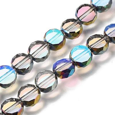 Electroplated Transparent Glass Beads Strands GL-CBA98F0-06C-05-1