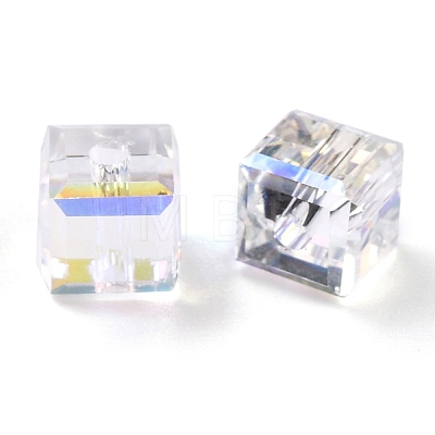 Electroplate Transparent Glass Beads EGLA-B003-01A-03-1