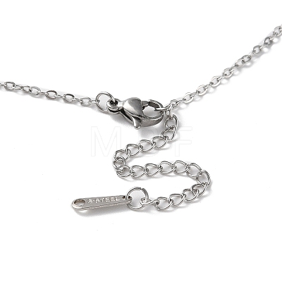 304 Stainless Steel Pendaant Necklaces NJEW-D047-01P-1