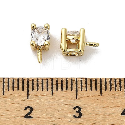 Brass Micro Pave Cubic Zirconia Peg Bails KK-S397-02D-1