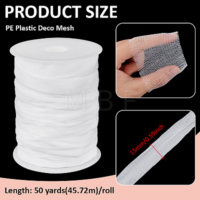 1Pc PE Plastic Deco Mesh OCOR-BC0009-72A-1