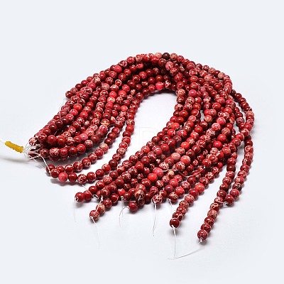 Natural Imperial Jasper Beads Strands X-G-I122-10mm-04-1