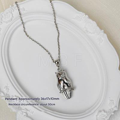 European Minimalist CCB Plastic Pendant Iron Cable Chain Necklace for Women and Girls WF8696-1-1