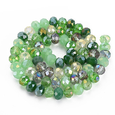 Electroplate Glass Beads Strands X-EGLA-S194-18E-1