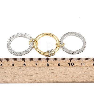 Brass Micro Pave Cubic Zirconia Plain Band Finger Rings for Women RJEW-P160-01B-G01-1