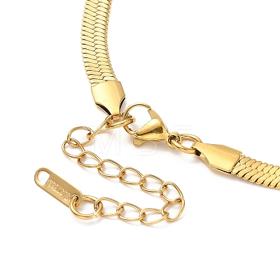 Ion Plating(IP) 304 Stainless Steel Herringbone Chain Necklace for Men Women NJEW-E076-03D-G-1
