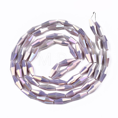 Electroplate Glass Beads Strands X-EGLA-S194-03A-A02-1
