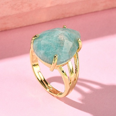 Brass Cuff Open Rings RJEW-D347-04G-12-1