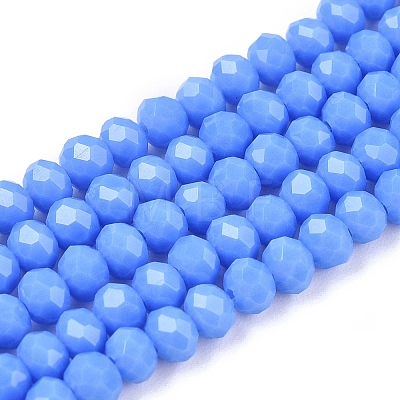 Opaque Solid Color Imitation Jade Glass Beads Strands EGLA-A044-P4mm-D17-1