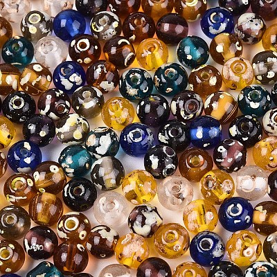 Picasso Baking Paint Glass Seed Beads SEED-N007-38A-01-1