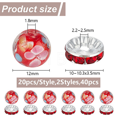 DIY Flower Beads Jewelry Making Finding Kits DIY-GO0001-80B-1