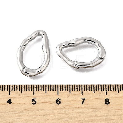 Brass Irregularity Spring Gate Rings KK-U072-43B-P-1
